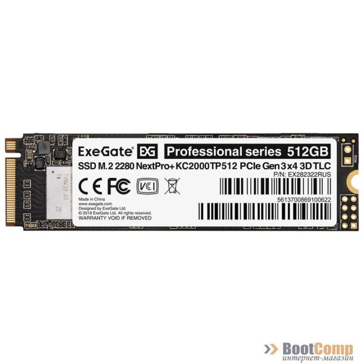 Жесткий диск SSD M.2 512GB ExeGate NextPro+ KC2000TP512 EX282322RUS