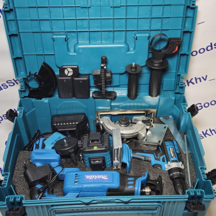 Набор аккумуляторных инструментов Makita 7в1