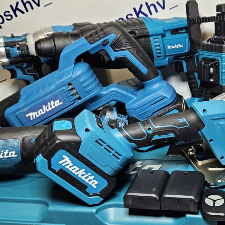 Набор аккумуляторных инструментов Makita 7в1