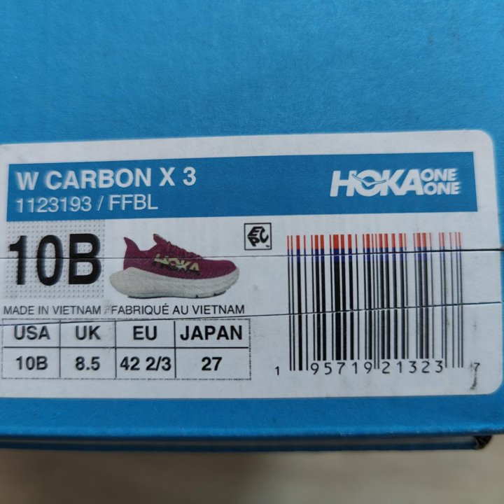 Беговые кроссовки Hoka carbon x3 42ру, 42.5ру