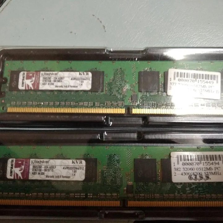 DDR2, 2 x 512 Mb, 533 Mhz