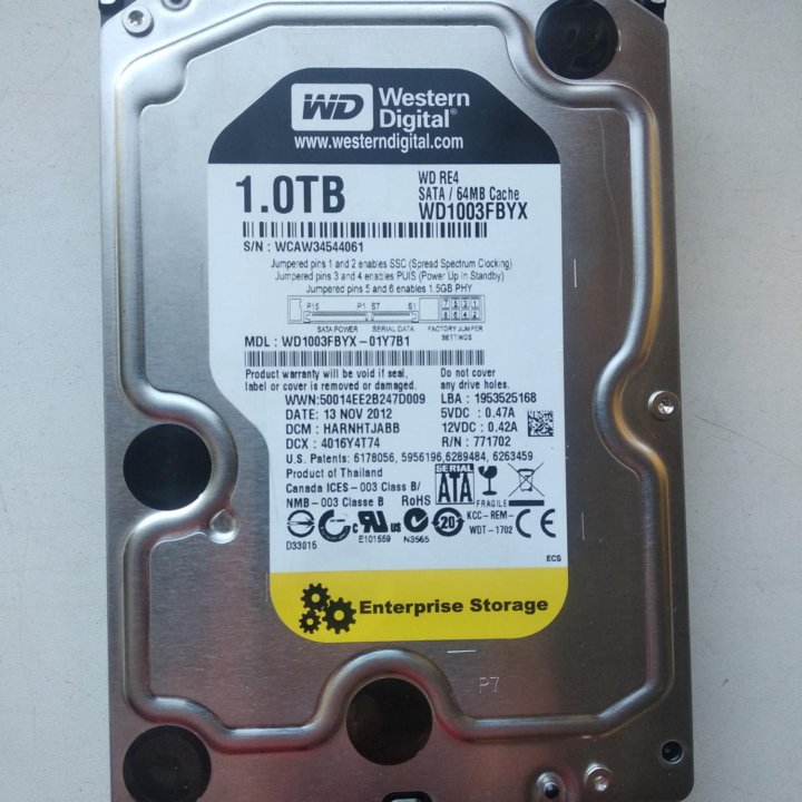 Жесткий диск Western Digital WD1003fbyx-05Y7B0 1Tb