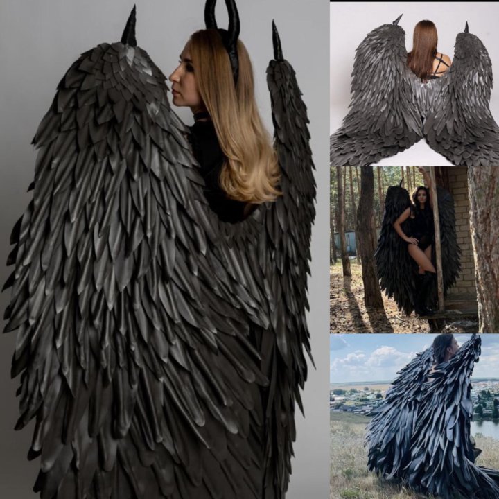 Крылья ангела черные