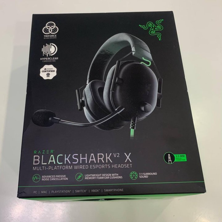 Коробка от наушников Razer Blackshark v2