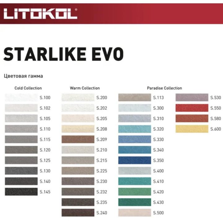 Затирка эпоксидная Litokol Starlike Evo