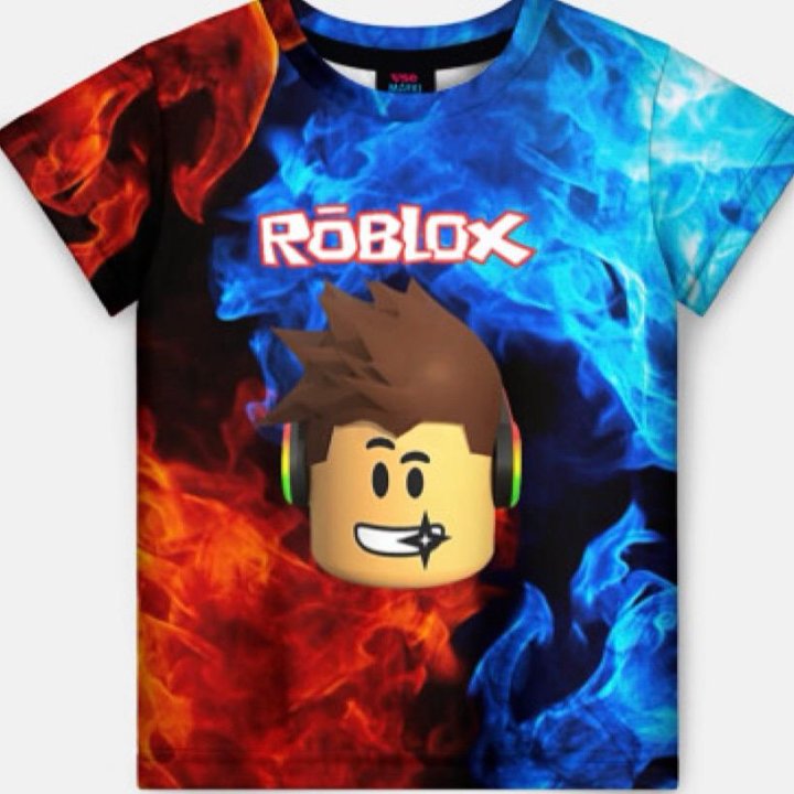 Футболка детская Roblox роблокс пламя.