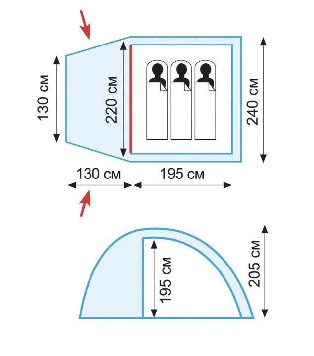 Палатка Tramp bell 3 V2