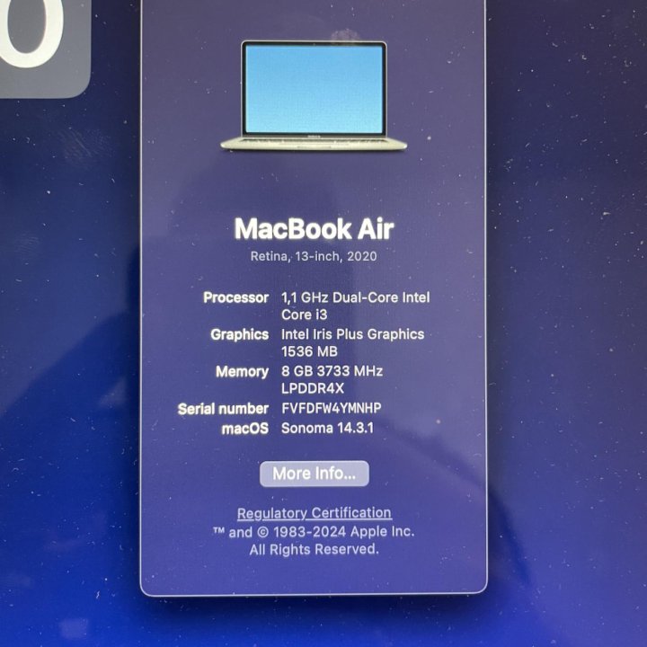 MacBook Air 13 2020 (intel)