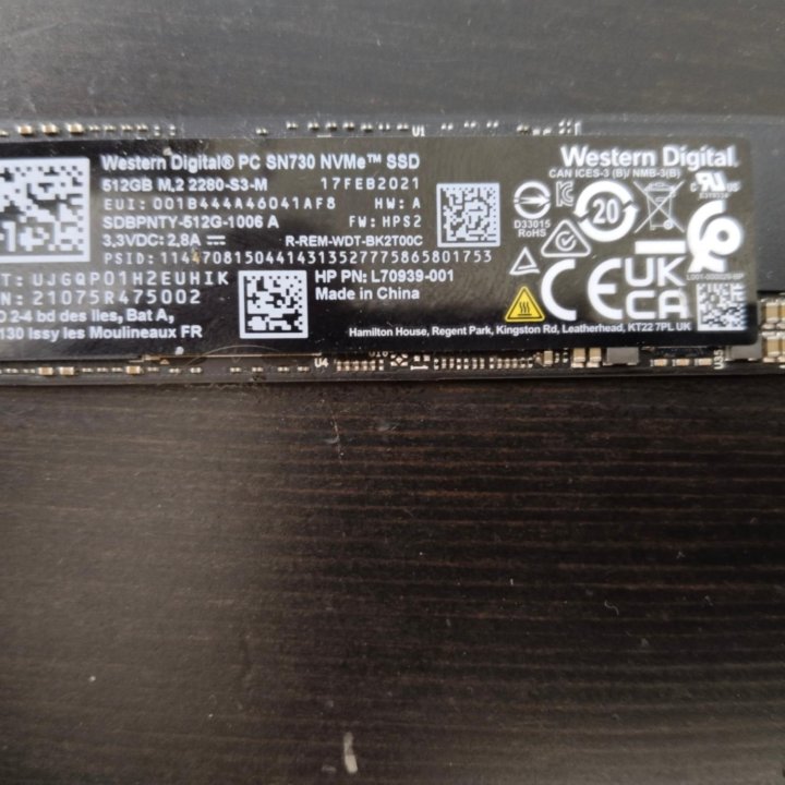 SSD nvme WD Black 512gb sn730