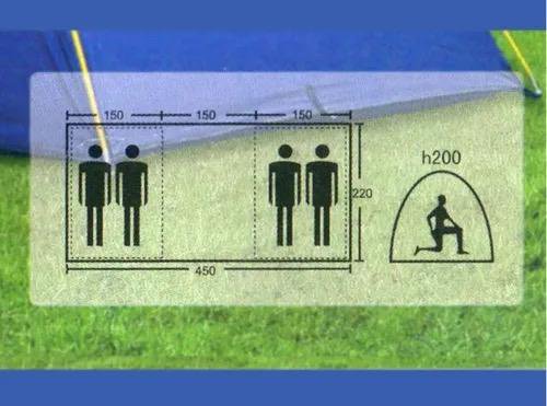 Палатка туристическая 220х450