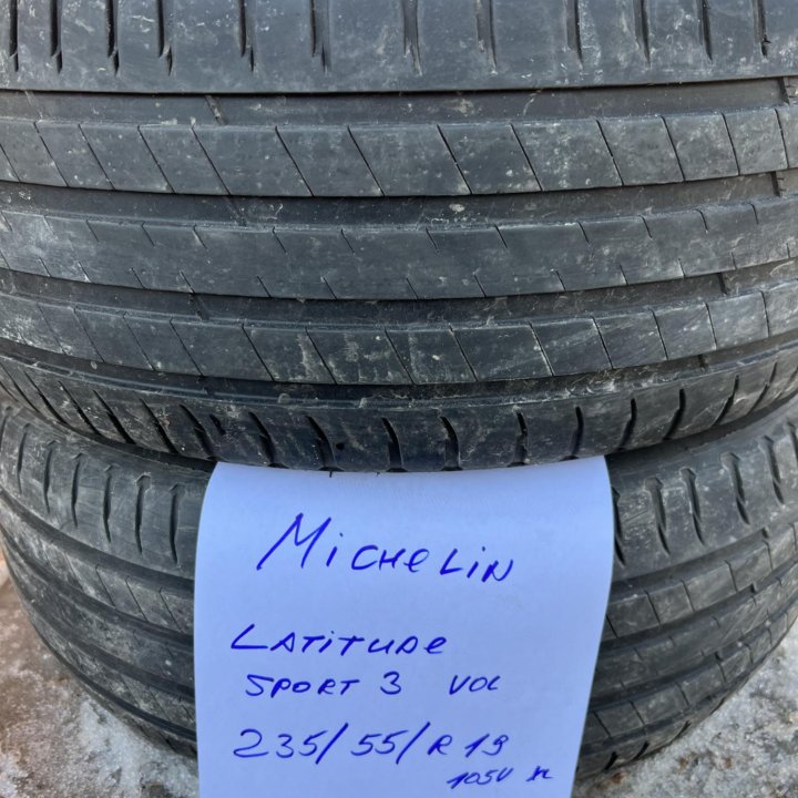 235 55 19 Michelin Latitude Sport 3 лето пара шин