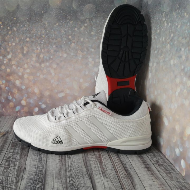 Кроссовки белые Adidas лето артикул 7120