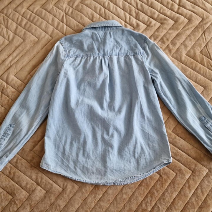 Рубашка для девочки под джинсу р.140
