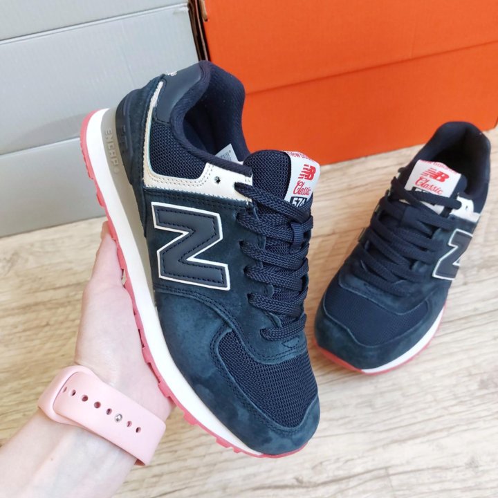 Кроссовки NEW BALANCE 574 синие замша