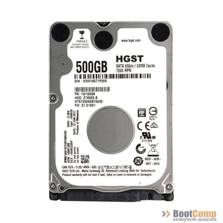 Жесткий диск для ноутбука 500Gb Hitachi 1W10098 HTS725050B7E630