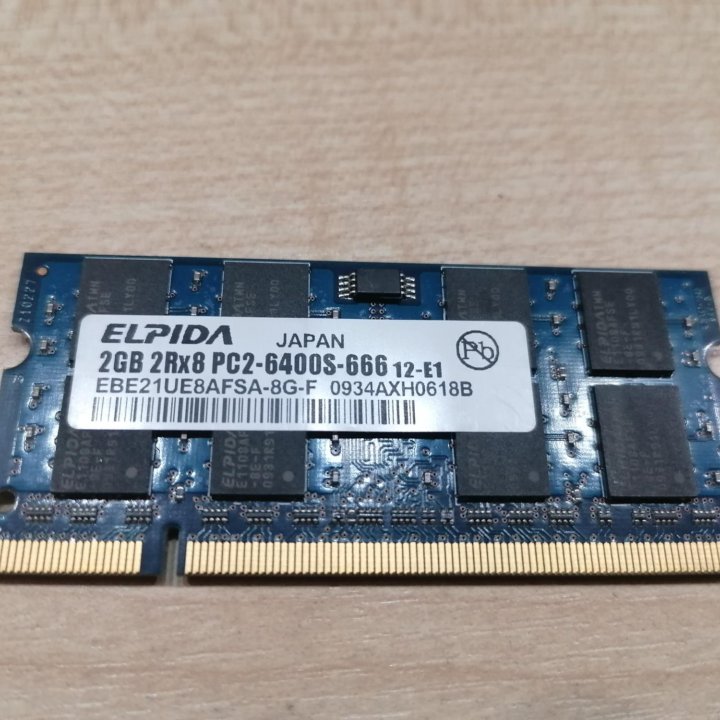 SO-dimm Elpida 2GB PC2-6400 800 MHz