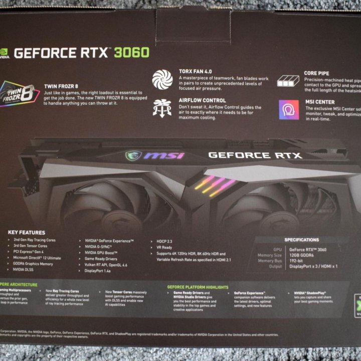 Видеокарта MSI NVIDIA GeForce RTX 3060 Gaming