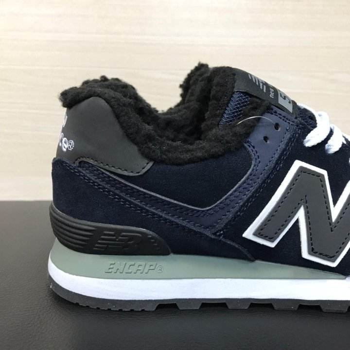 Кроссовки New Balance 574 зимние синие