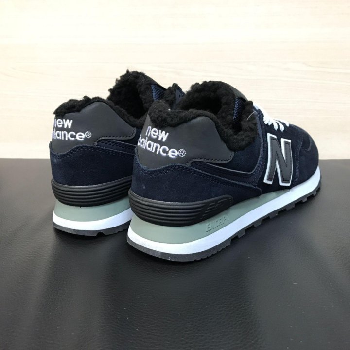 Кроссовки New Balance 574 зимние синие