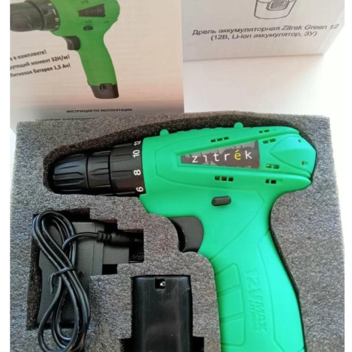 Дpeль-шуpуповерт Zitrek Green12 063-4071