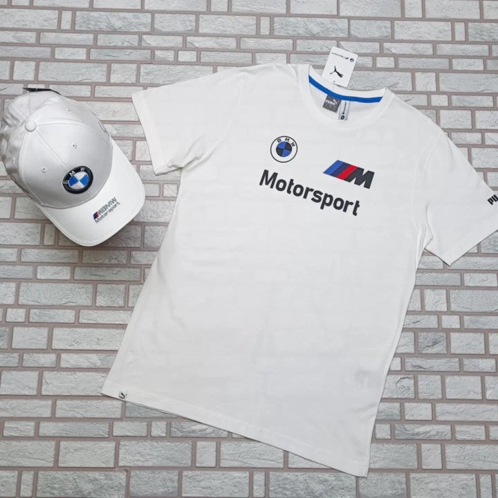 Белая футболка puma BMW Motorsport