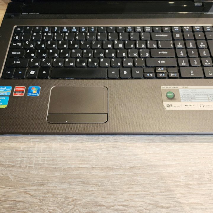 Acer 7750g, core i5, 8gb, SSD+HDD, 17