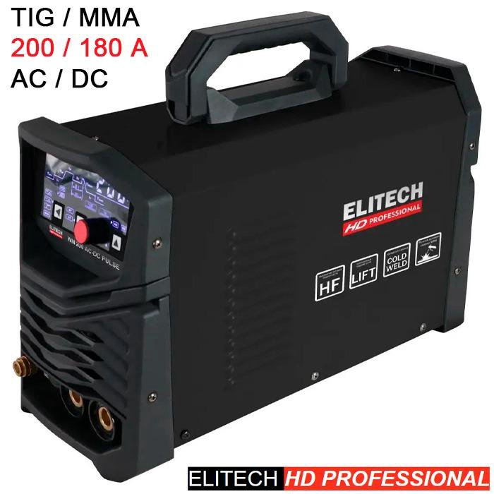 Сварочный инвертор Elitech HD WM 200 AC-DC PULSE