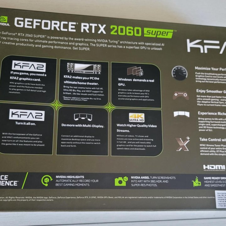 Видеокарта PCI-E KFA2 GeForce RTX 2060 Super 1Clik