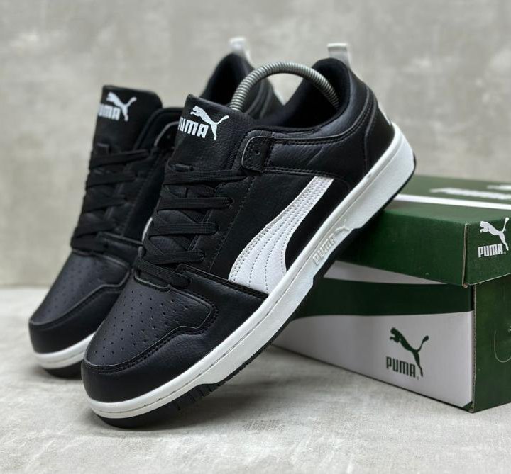 Кроссовки Puma Rebound LayUp Lo SL Черные и Белые