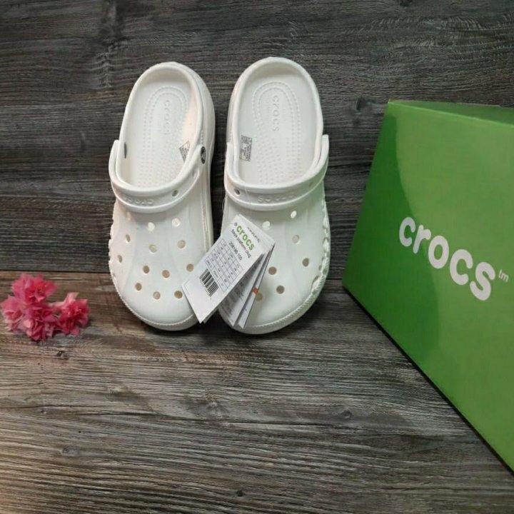 Crocs женские сабо платформа артикул 208186 белый