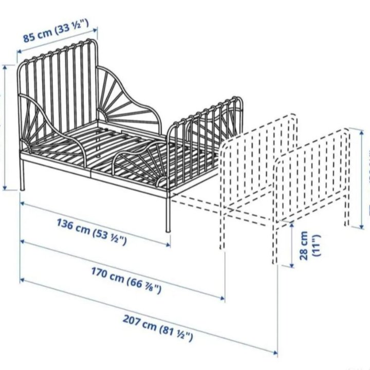 Детская раздвижная кровать икеа