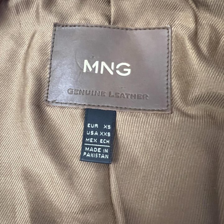 Кожаная куртка Mango