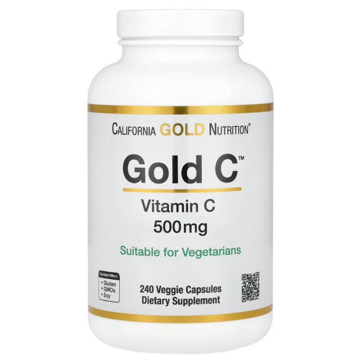 California Gold Nutrition Витамин С, 500 мг, 240 к