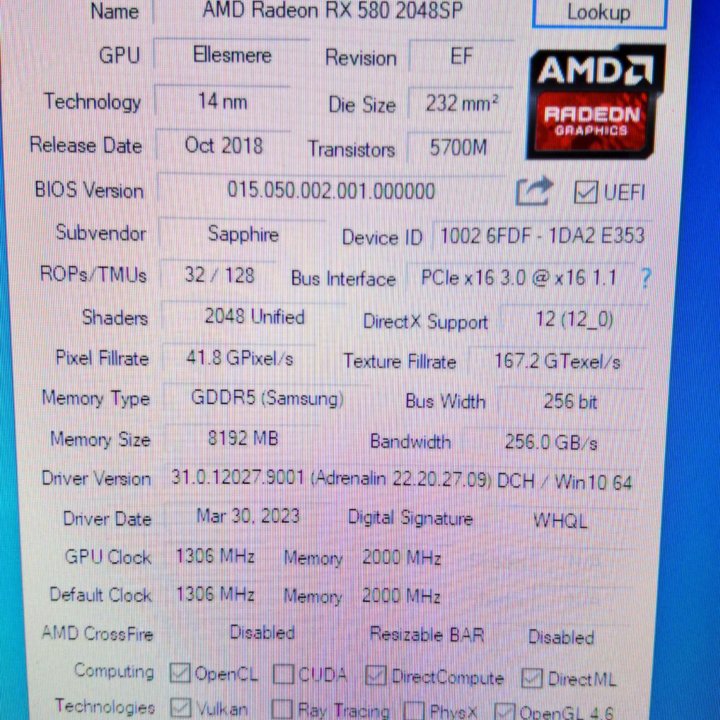 Intel I5 DDR3 8GB SSD 240GB HDD1TB RX580 8GB