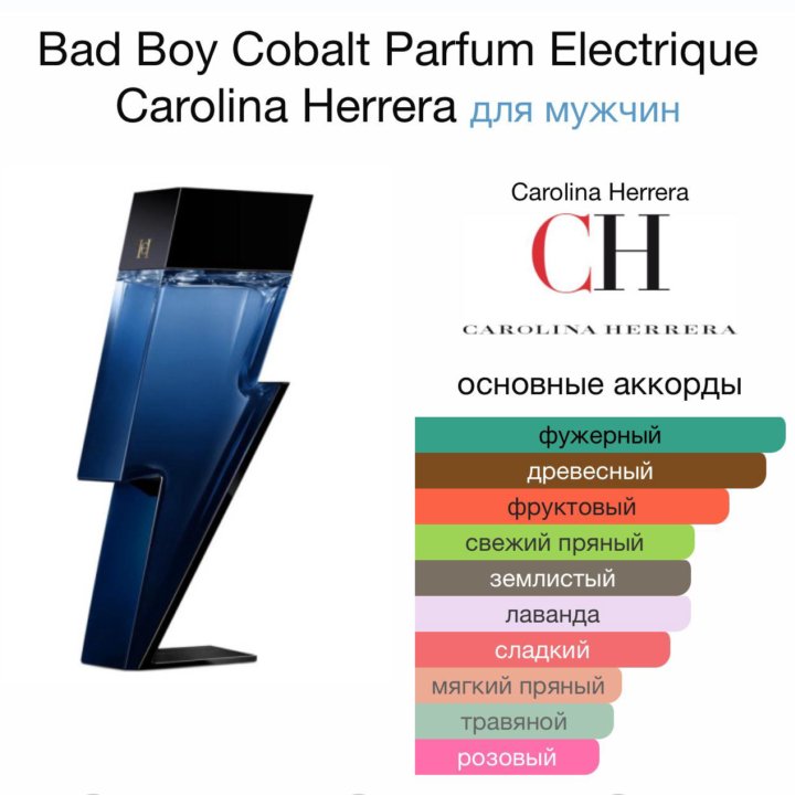 Мужские духи Bad Boy Cobalt Carolina Herrera