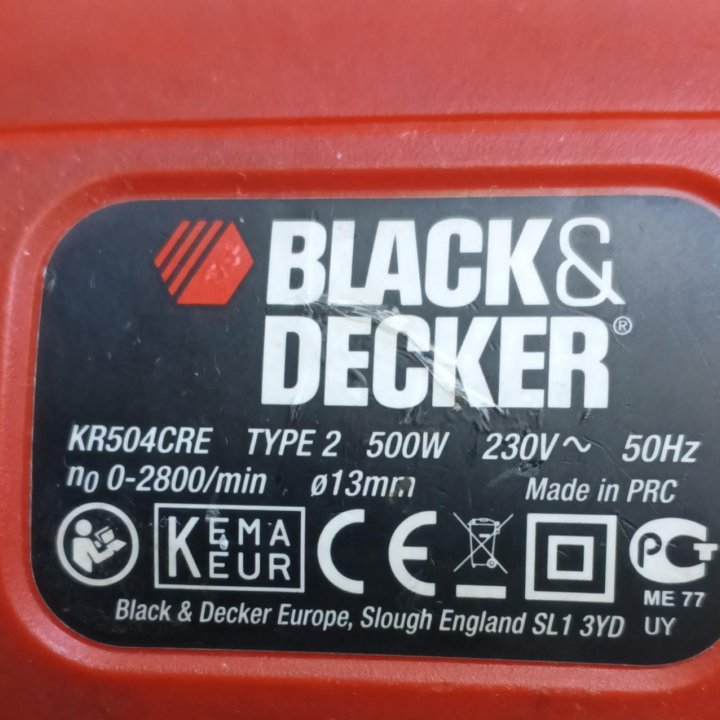 Дрель ударная Black & Decker 500w