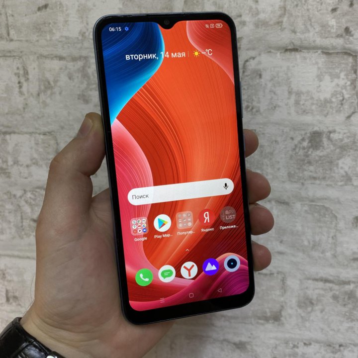 Realme C21, 8 ядер, 4/64Гб, NFC, 5000мАч, б/у