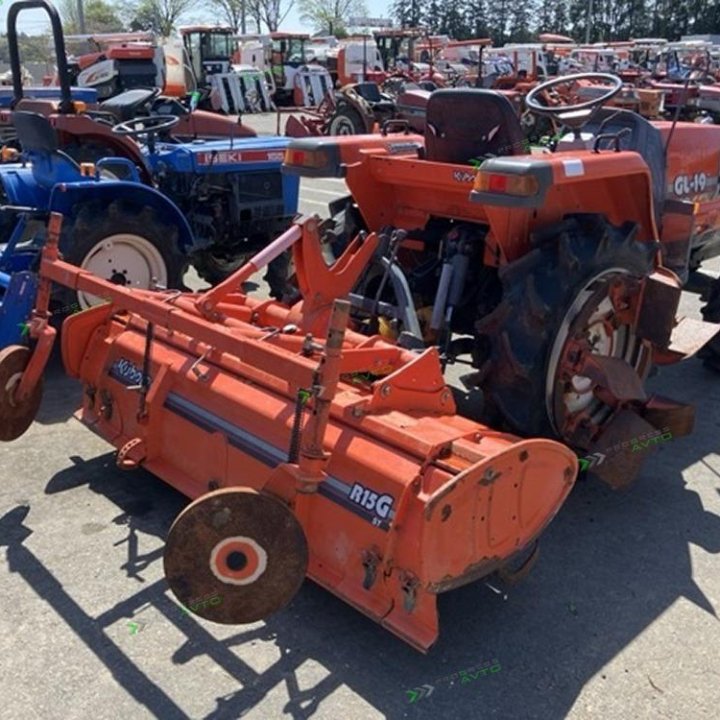 Японский трактор Kubota GL19 с фрезой RL15G