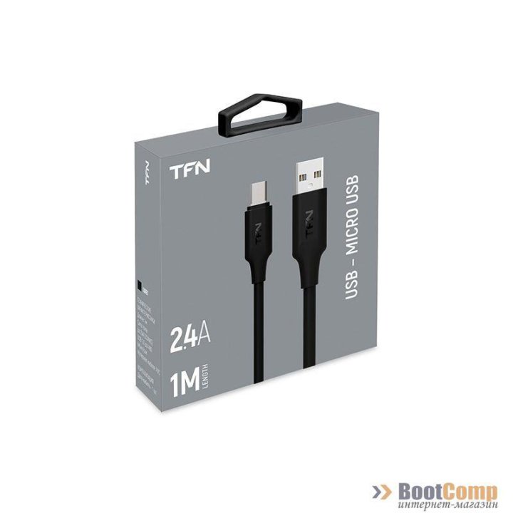 Кабель TFN micro-USB - USB, 1 метр, черный (TFN-CMICUSB1MBK)