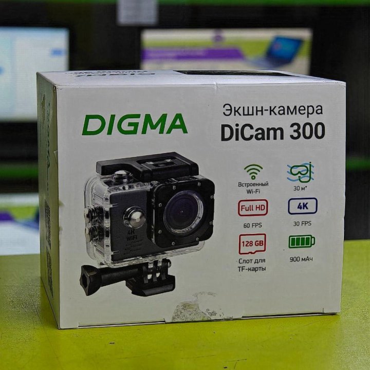 Видеокамера экшн Digma DiCam 300