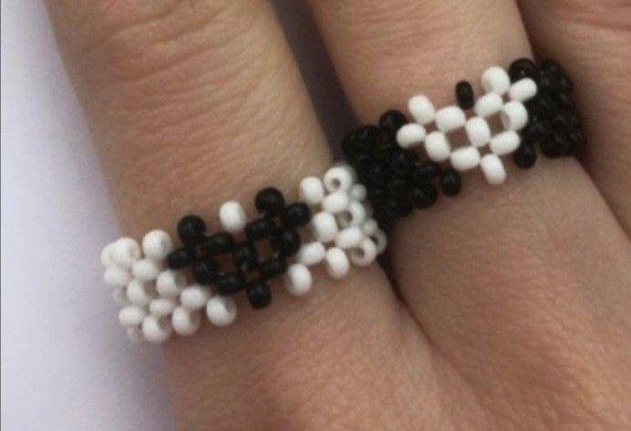 Кольца парные бисер