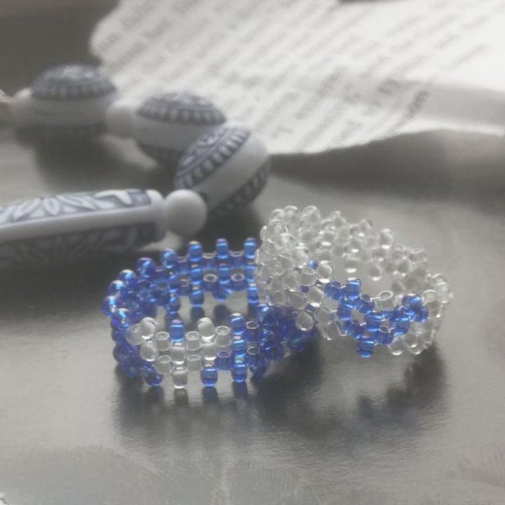 Кольца парные бисер