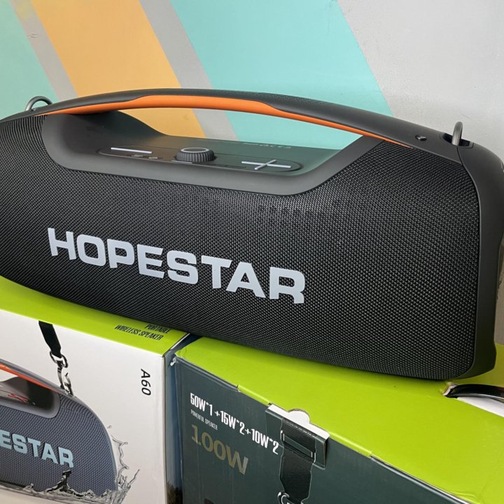 Блютуз колонка hopestar A60 100W с микрофоном