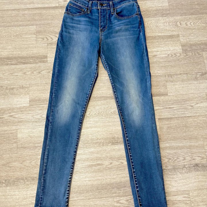 Джинсы levis 721 high rise skinny синие