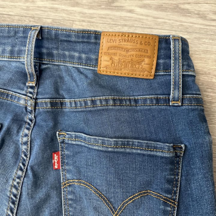 Джинсы levis 721 high rise skinny синие