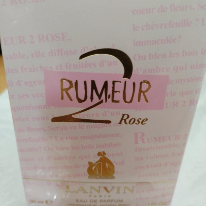 Новый флакон lanvin rumeur 2 rose 30 ml