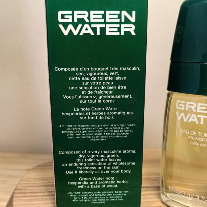 Туалетная вода Jacques Fath Green Water EDT 100 мл винтаж 1980-х годов