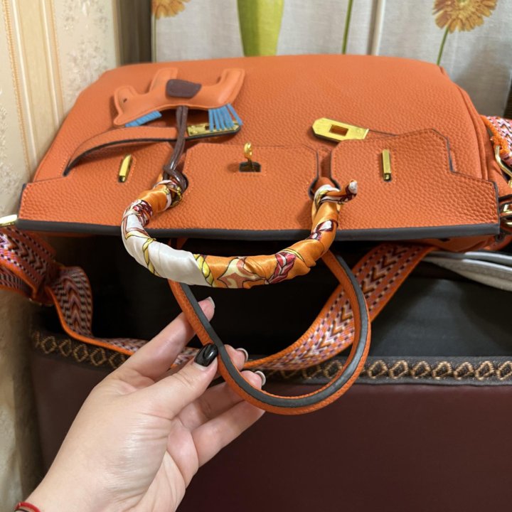 Сумка натуральная кожа Hermes Loro Piana