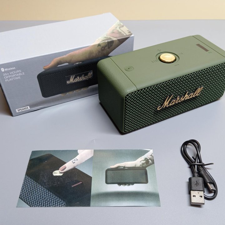 Блютуз колонка Marshall Speaker Зелёная (Новая)