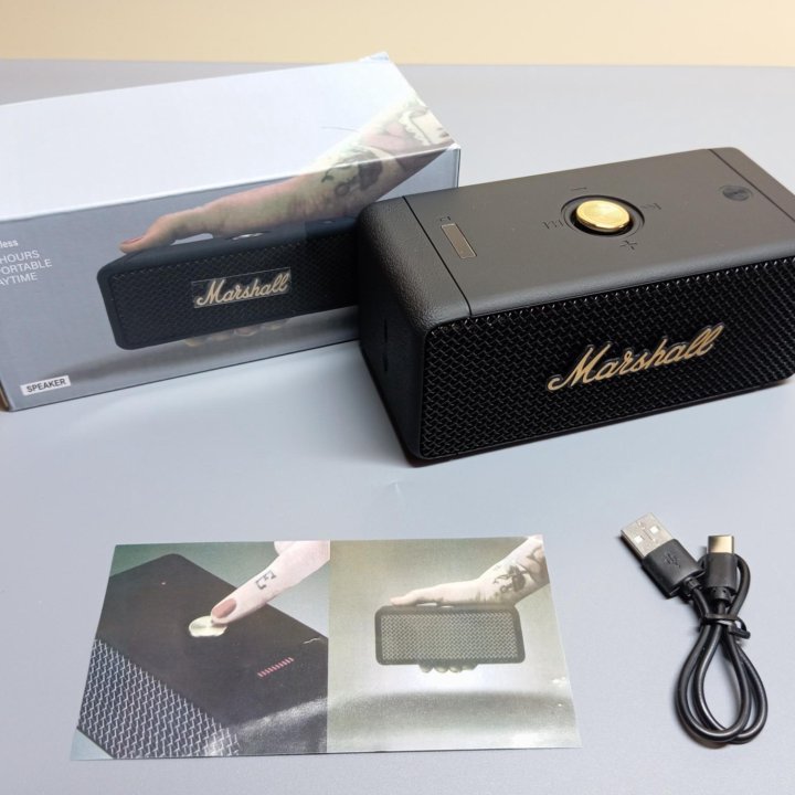 Блютуз колонка Marshall Speaker Чёрная (Новая)